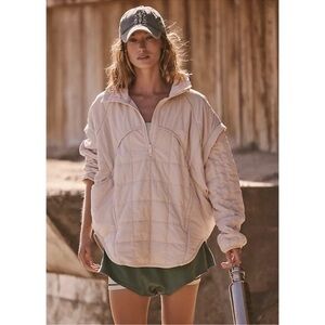 NWT Free People FP Movement Priscilla Pullover Puffer Jacket Cream Large